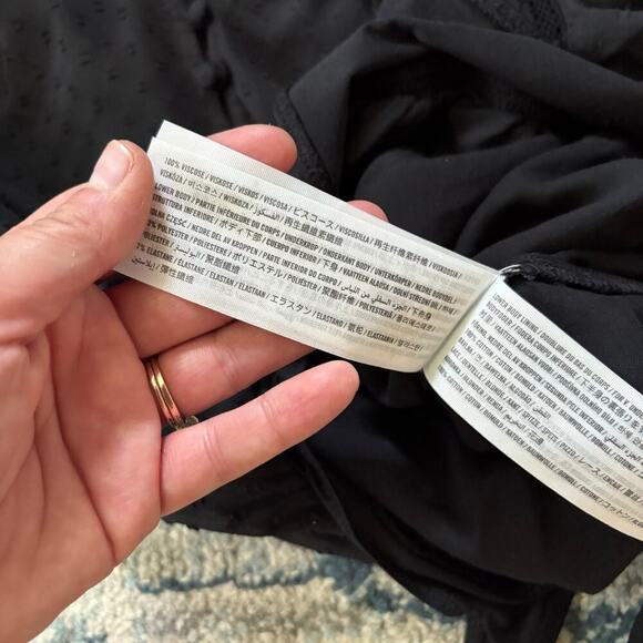 Abercrombie & Fitch Black Swiss Dot Chiffon
Sheer Balloon Sleeve Button Bodysuit - Picture 7 of 7